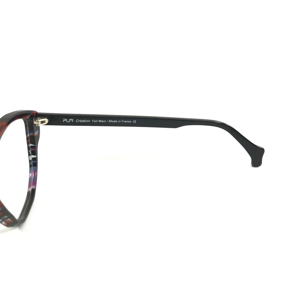 PLM Creation Eyeglasses Frames DIVA VI 151 Black Red Blue Speckled 55-14-145